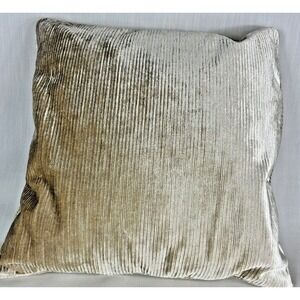 PIER 1 Chenille Throw Pillow 18x18. Neutral Soft Texture Cozy